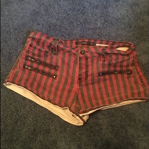 black heart zipper shorts.